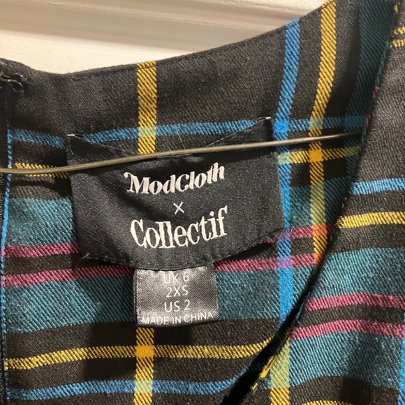 Discontinued Modcloth Plaid Dress - Picture 2 of 4